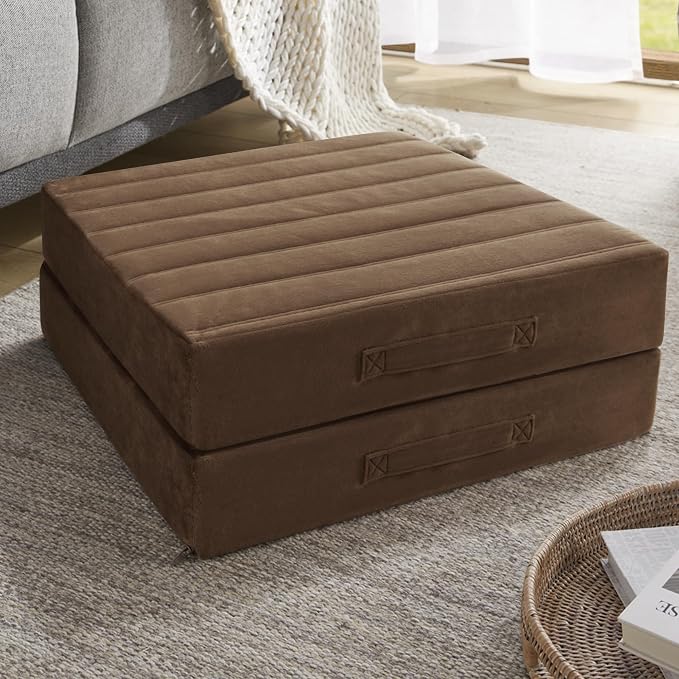 Codi High Density Foam Floor Pillow 2 Sets, Washable Thick Couch Cushion by Codi