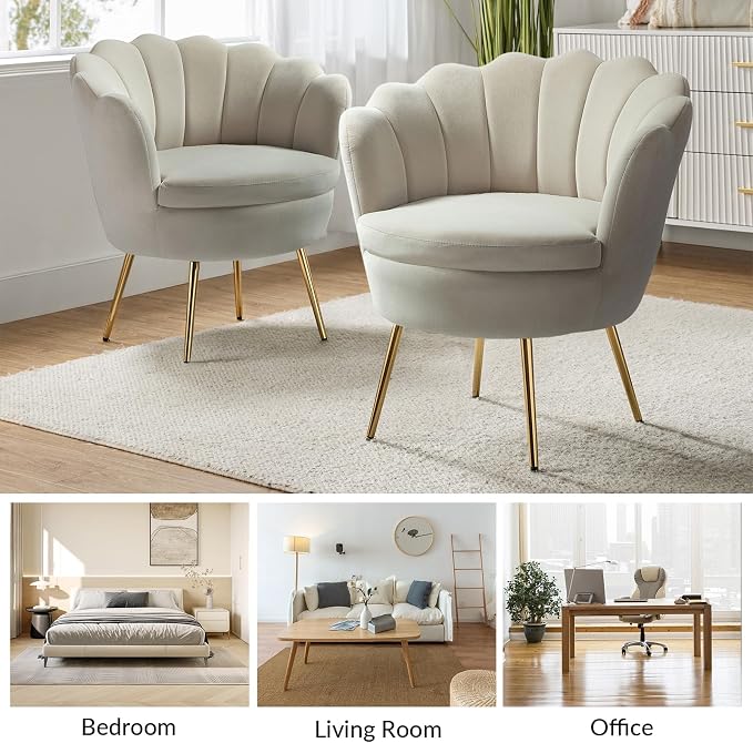 HULALA HOME Modern Velvet Accent Chair - Image 7