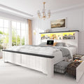 EnHomee Queen Bed Frame with Headboard and Storage, 4 Drawers and LED Built in by EnHomee