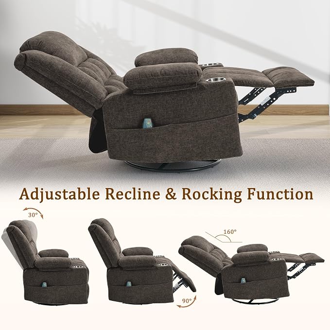 Korser 360° Swivel Rocker Recliner - Image 5