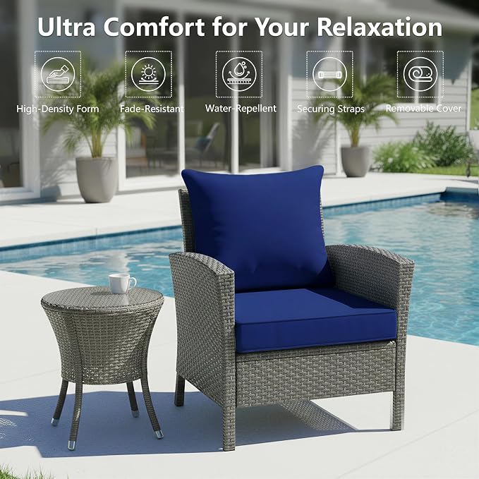 24x24 Inch Outdoor Chair Cushion - Image 2