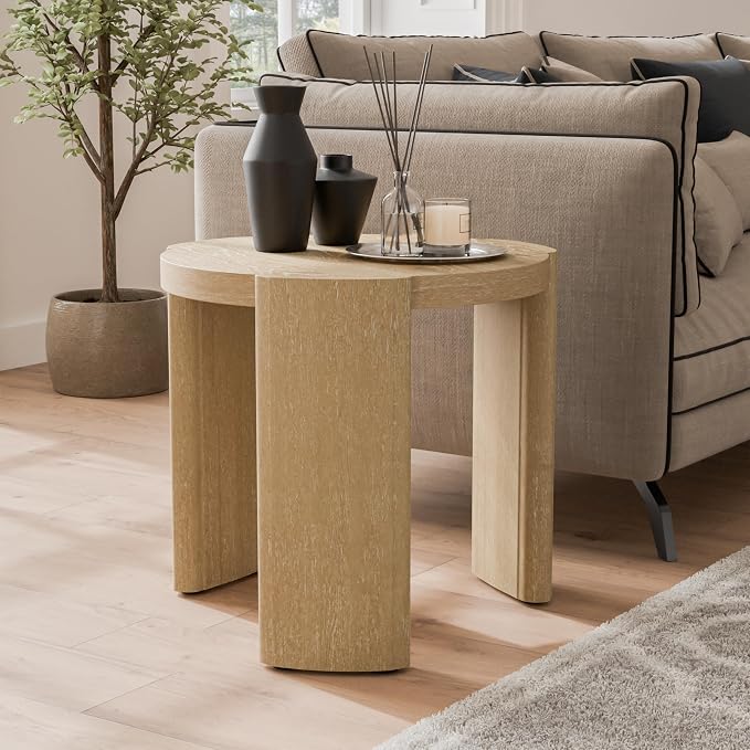 Furniture of America Carys Modern Solid Wood 20-inch Round End Table by FurnitureofAmerica