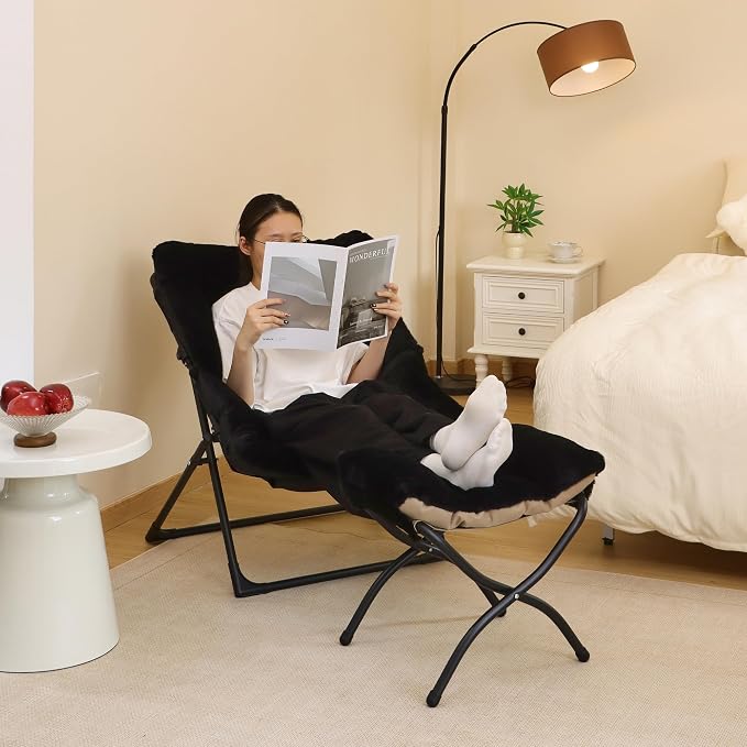15" Folding Ottoman, Foldable Footrest Stool, Portable Small Foot Stool - Image 4