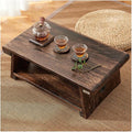 Japanese Floor Table, Japanese Coffee Table, Retro Japanese Wooden End Table by Unknown