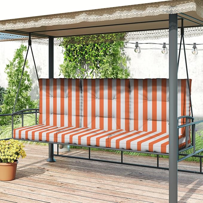 Outdoor Chair Cushion, High Back Soft Seat Pad, Indoor Outside Use, - Image 2