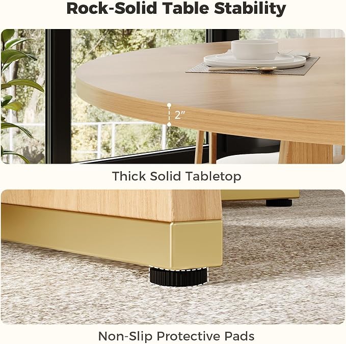 IRONCK 47 Inch Round Dining Table - Image 5