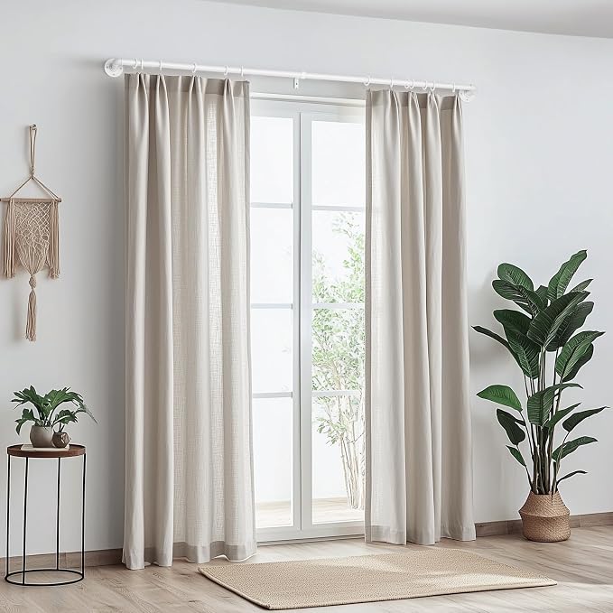 Zeerobee Curtain Rods for Windows 32 to 72, 1 Inch Industrial Wrap Around White - Image 2