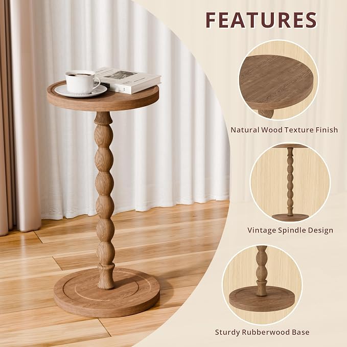 Small Side Table, Rubberwood‌ Drink Table - Image 5