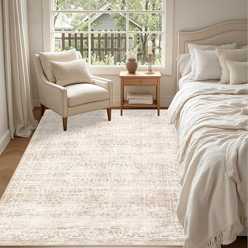 3x5 Area Rugs Living Room Rug: Washable Vintage Boho Rug No Slip Stain - Image 2