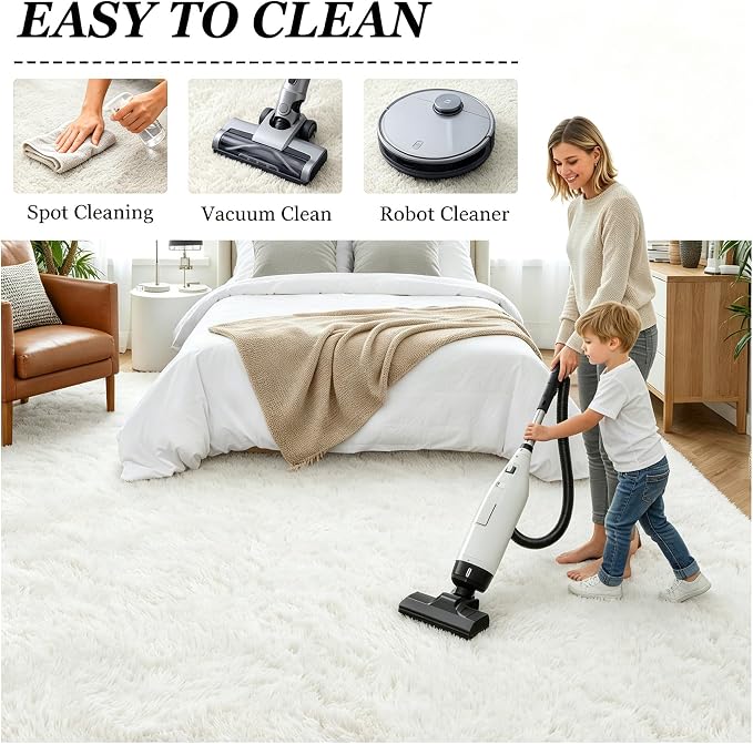 8x10 Area Rugs for Living Room Bedroom: Ultra Soft Fluffy Shag Rug Upgrade - Image 8