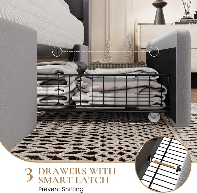 SHA CERLIN King Size Bed Frame - Image 6
