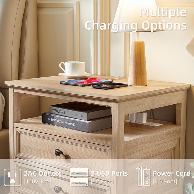 Joaxswe Farmhouse Nightstand - Image 5