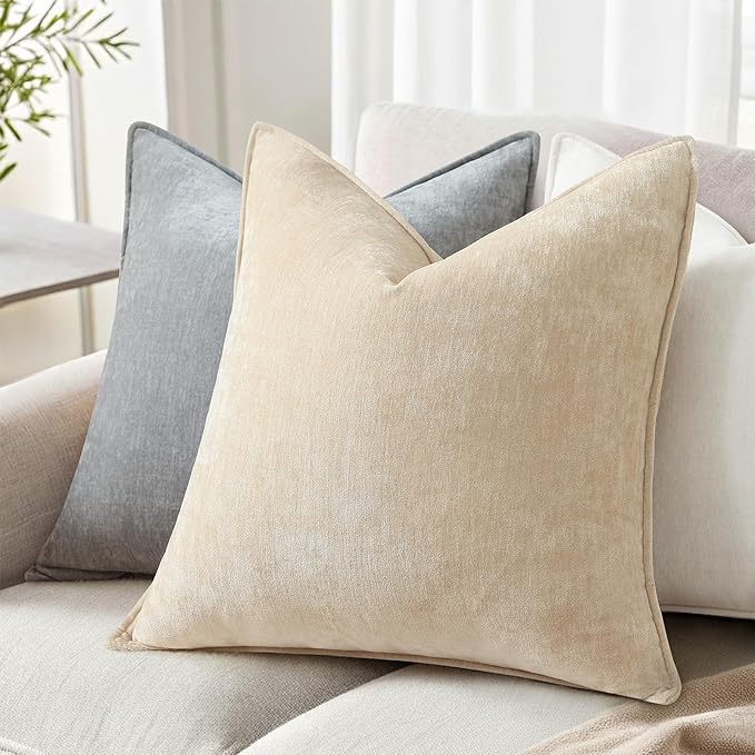 decorUhome Summer Couch Euro Sham Throw Pillow Covers 26x26 Set of 2, - Image 3