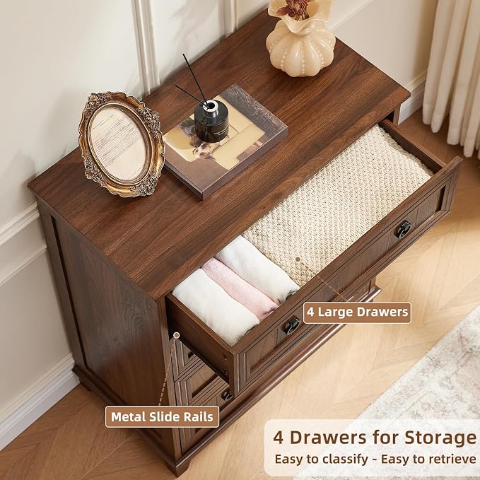 Joaxswe Farmhouse 4 Drawer Dresser - Image 3