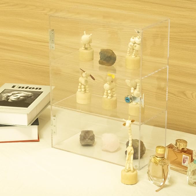 Acrylic Display Case with Lock Key, 3 Shelf Locking Countertop Display Case - Image 9