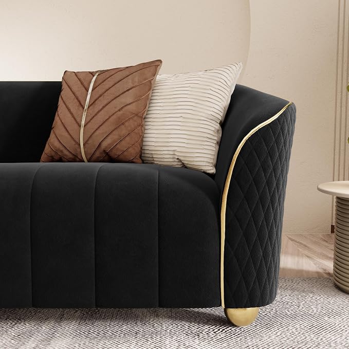 1-Piece Luxury Velvet Sofa Set for Living Room, Elegant Design Couch Set - Image 4