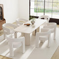 RIVOVA Modern Barrel Dining Chairs Set of 6, Velvet Upholstered Accent Side by RIVOVA