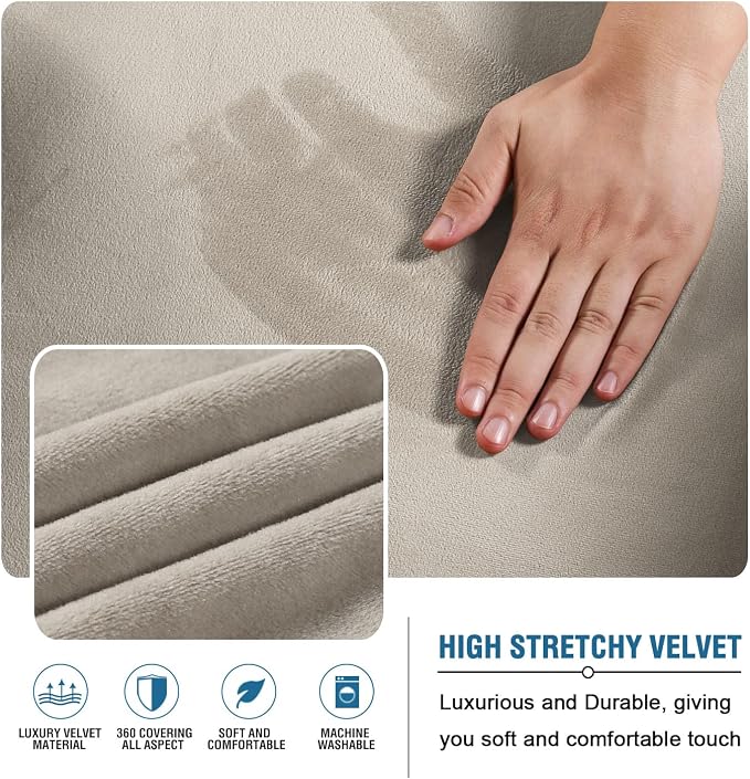H.VERSAILTEX Real Velvet Futon Cover Armless Sofa Covers Sofa Bed Covers - Image 3