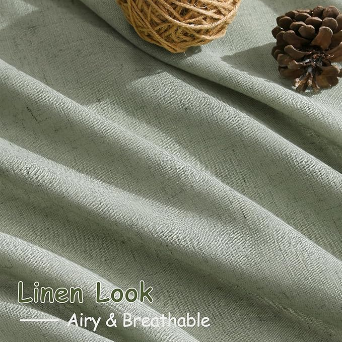 Desert Sage Linen Curtains 132 Inch Length - Image 4