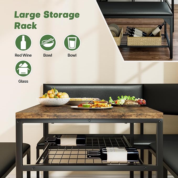 Concho Kitchen Breakfast Nook Table Set - Image 5