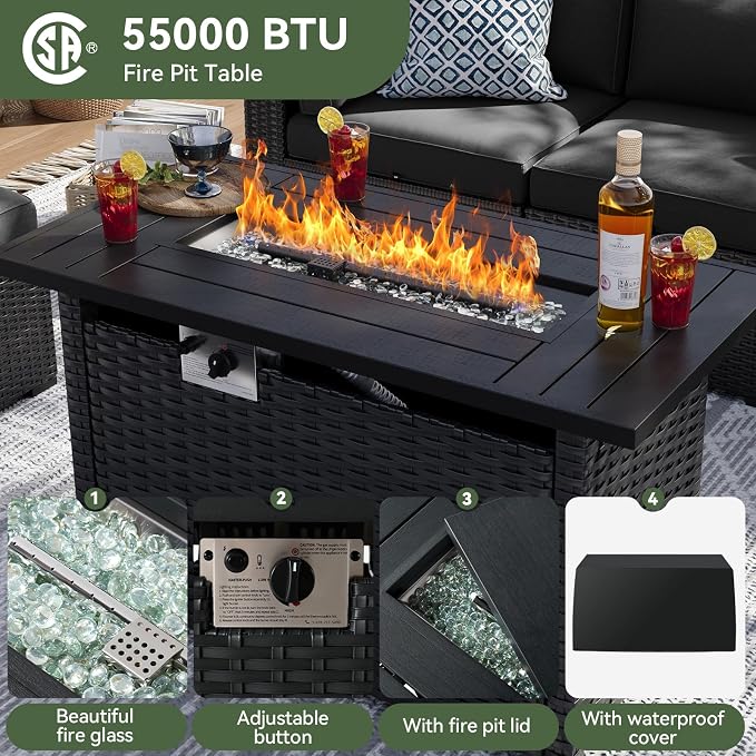 Aoxun 15 Piece Patio Furniture Set - Image 8