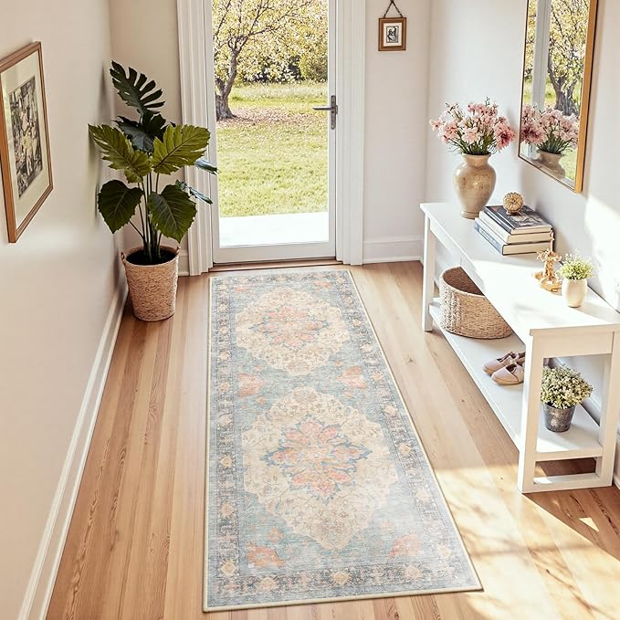 RELEANY Area Rugs 2'x8' Runner Rug Non Slip Washable - Image 3