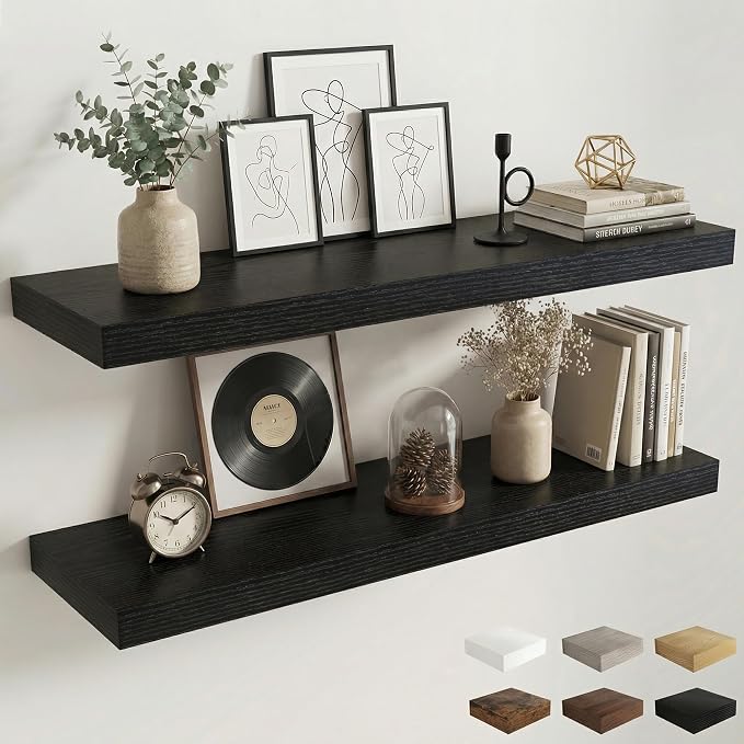 Dreamland 48 inch Floating Shelves, Rustic Wood Floating Wall Shelf by Dreamland