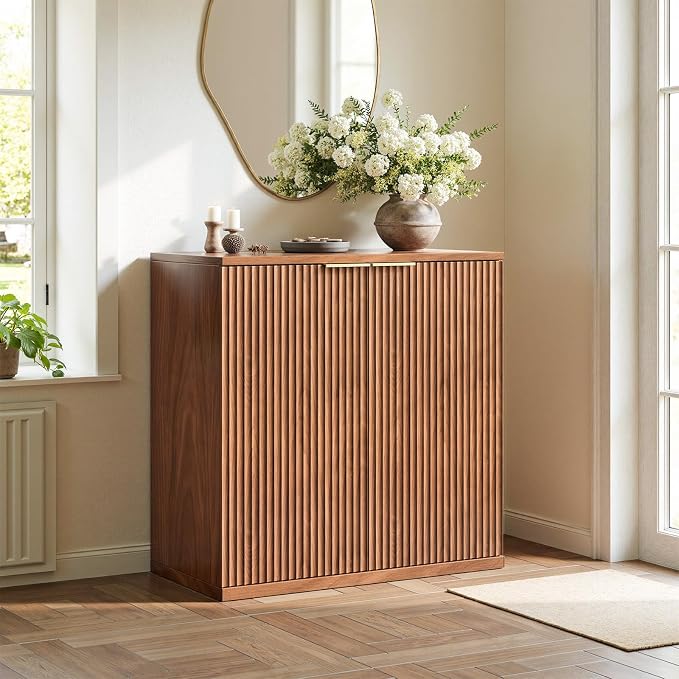 Evermagin 31.5" Walnut Buffet Cabinet - Image 4
