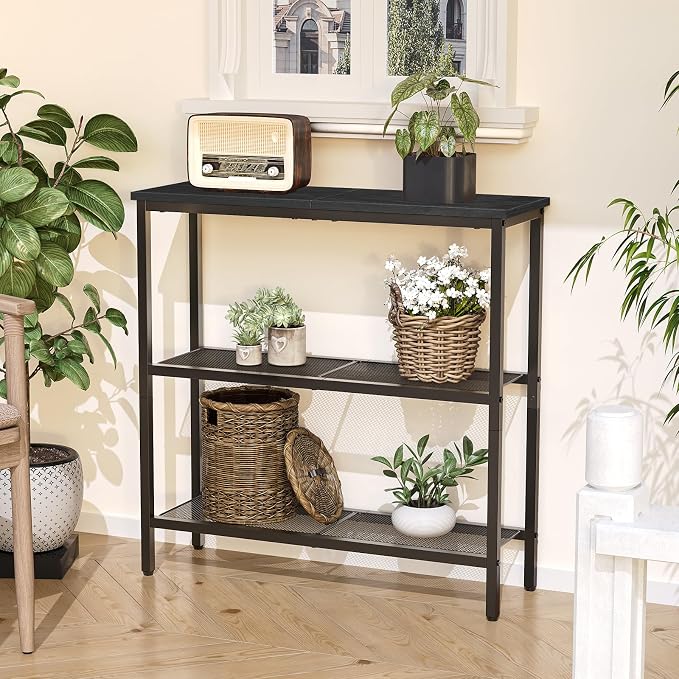HOOBRO 29.5" Narrow Console Table, 3 Tier Entryway Table - Image 5