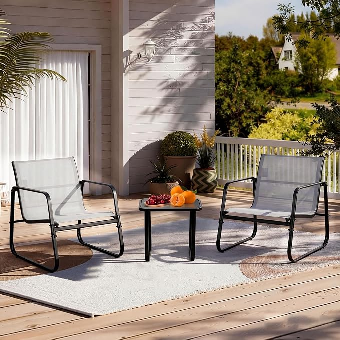 DUMOS 3 Piece Patio Furniture Set，Outdoor Patio Furniture Set - Image 2