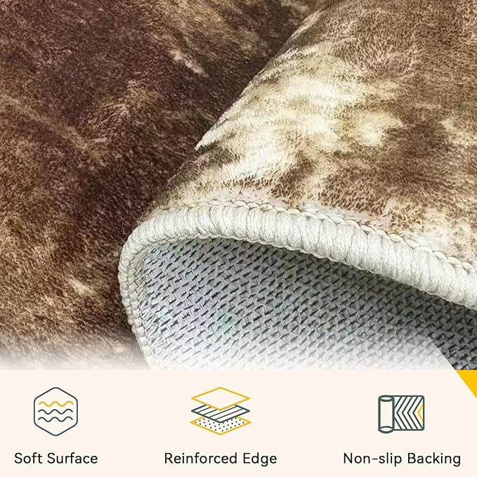 Washable Area Rugs 3'x5' Non-Slip Modern Abstract Soft - Image 4