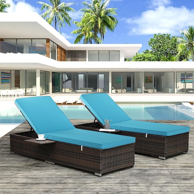 Chaise Lounge Cushion for Outdoor Furniture, Waterproof Fade and Tear Resistant - Image 6
