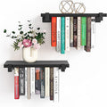 NANATI 2 Set of Floating Bookshelf, Pine Wood Invisible Bookshelf, Hanging by Unknown