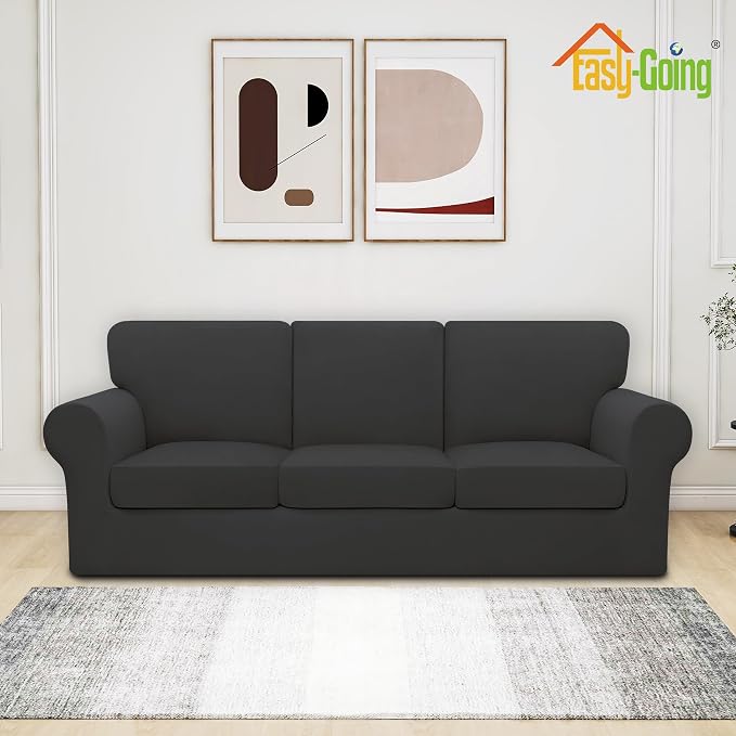 Easy-Going 7 Pieces Stretch Couch Cover Washable Sofa Cover Set - Image 2