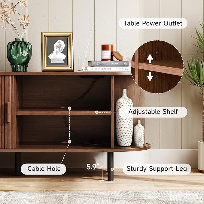ONBRILL 70.8" TV Stand with Power Outlet - Image 6