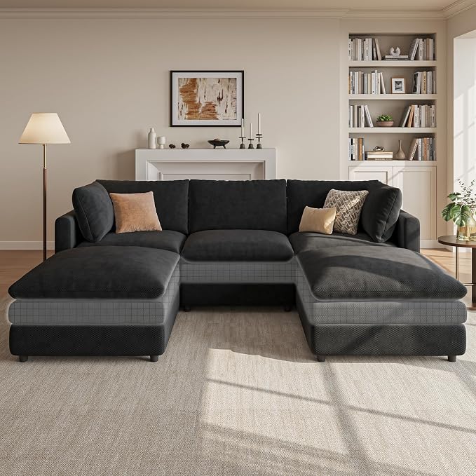 97" Cloud Couches for Living Room, 29.1" Deep Seat Modular Sectional Sofa - Image 3