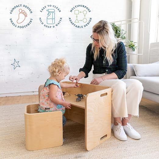 ECR4Kids Premium Bentwood Multipurpose Table and Chair Set, Kids Furniture - Image 5