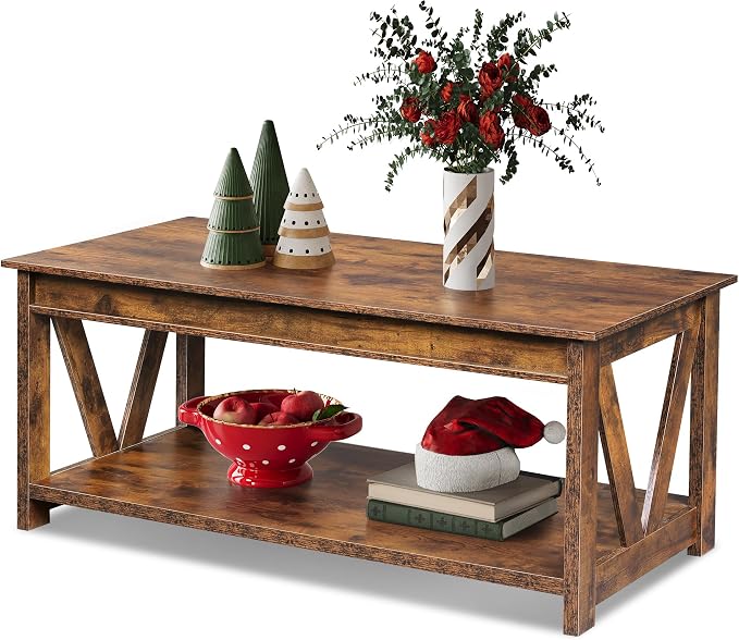 WLIVE Coffee Table, Wood Center Table by WLIVE