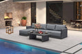 PURPLE LEAF Patio Furniture Set 6 Pieces Outdoor Conversation Sets by PURPLELEAF