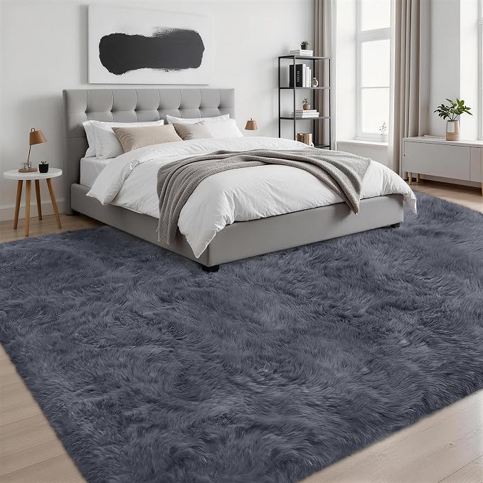 8x10 Area Rugs for Living Room Bedroom: Ultra Soft Fluffy Shag Rug Upgrade - Image 3