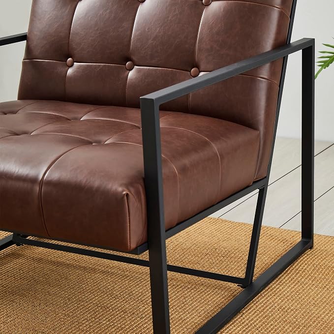 Glitzhome Mid Century Modern Accent Chair, Modern Living Room Chairs - Image 8