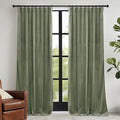 RYB HOME Sage Green Velvet Curtains 92 inches by RYBHOME