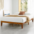 Mellow Naturalista Classic 12-Inch Solid Wood Platform Bed | Wooden Slats by MELLOW