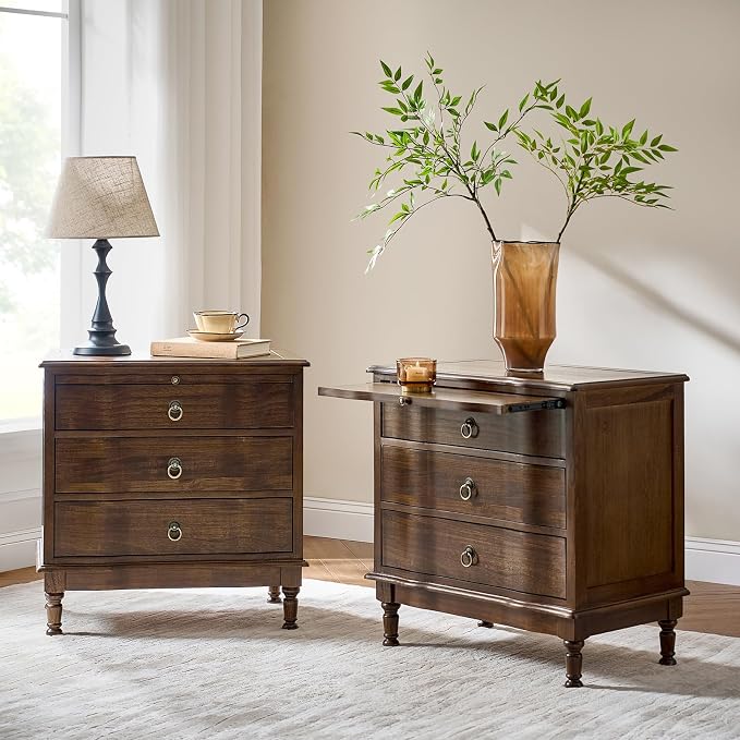 HULALA HOME Solid Wood End Table Set of 2 by HULALAHOME
