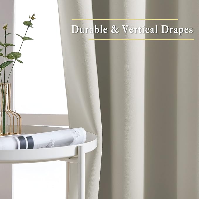 NICETOWN Blackout Bedroom Curtains 50 inches Long - Image 5