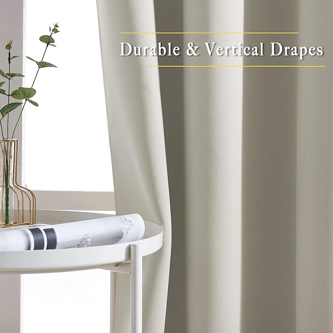 NICETOWN Bedroom Blackout Curtains 63 inches Long - Image 5