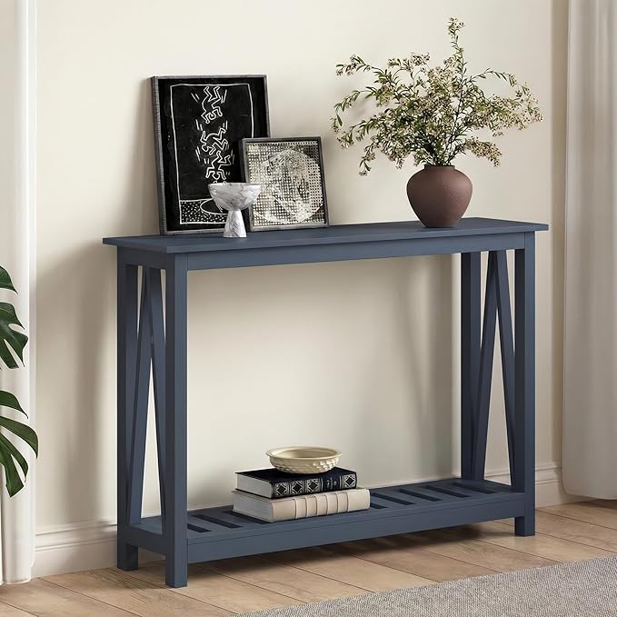 ChooChoo Farmhouse Console Table, Rustic Vintage Narrow Sofa Table - Image 3