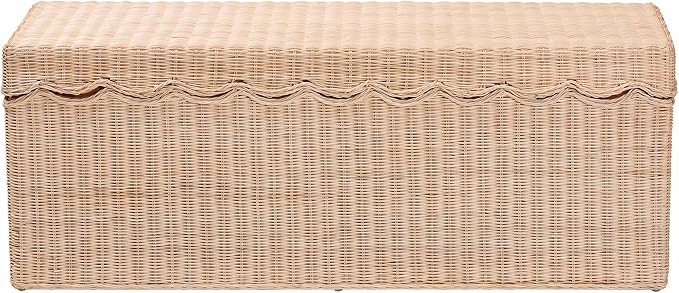 Bali & pari Damita Scallop Natural Rattan Chest - Image 4