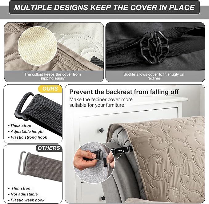 100% Waterproof Recliner Chair Cover, Recliner Chair Covers - Image 5