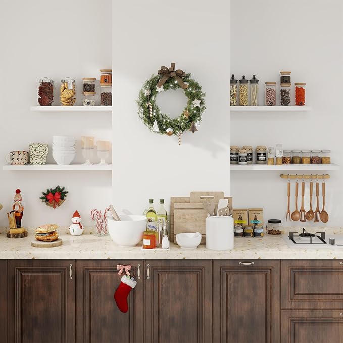 Fun Memories Floating Shelves for Wall, 22.5" Rustic Wood Deep Wall Mounted - Image 2
